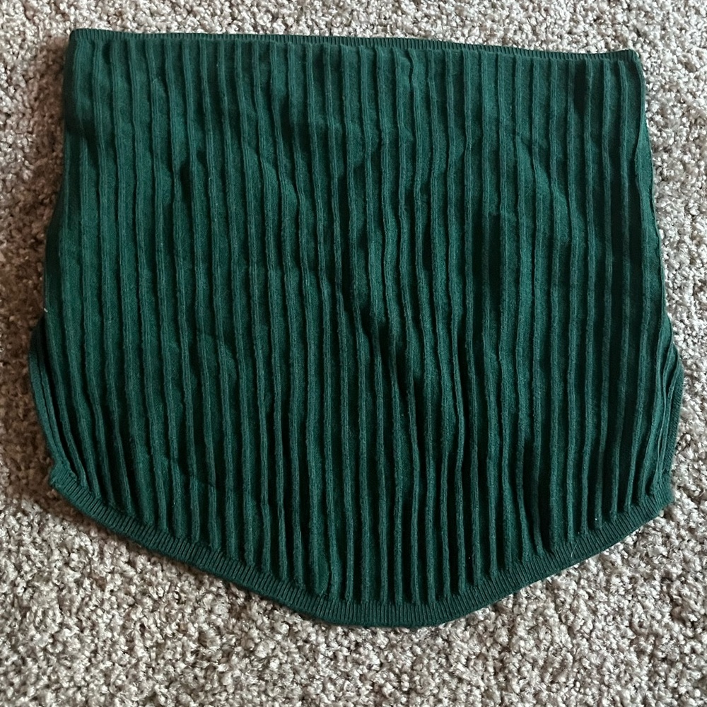 Elegant Green Pleated Skirt